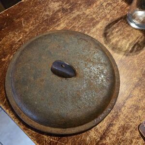 Vintage Cast Iron Skillet Saucepan Lid Unknown Maker Lid only